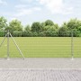 Reja con postes Plateado 0.8 x 25 m Acero