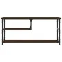 Oak brown plywood and steel TV cabinet 103x38x46.5 cm by vidaXL, TV Furniture - Ref: Foro24-831827, Price: 52,88 €, Discount: %
