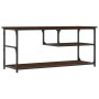 Mueble de TV contrachapada y acero marrón roble 103x38x46,5 cm de vidaXL, Muebles TV - Ref: Foro24-831827, Precio: 53,57 €, D...
