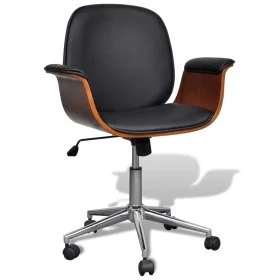Drehbarer Sessel aus Bugholz und Kunstleder von vidaXL, Bürostühle - Ref: Foro24-241057, Preis: 208,64 €, Rabatt: %