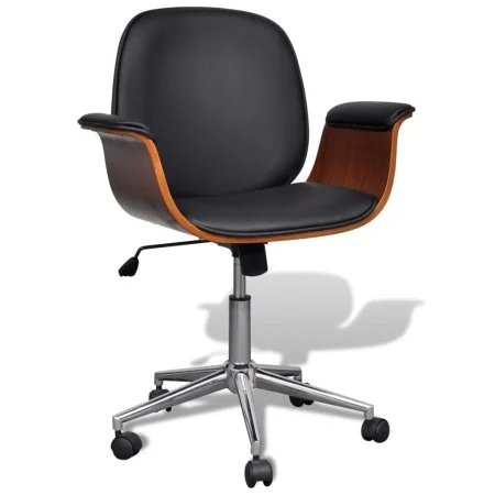 Drehbarer Sessel aus Bugholz und Kunstleder von vidaXL, Bürostühle - Ref: Foro24-241057, Preis: 208,64 €, Rabatt: %