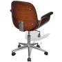 Drehbarer Sessel aus Bugholz und Kunstleder von vidaXL, Bürostühle - Ref: Foro24-241057, Preis: 208,64 €, Rabatt: %