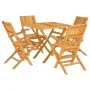 5-teiliges Garten-Essset aus massivem Teakholz von vidaXL, Gartensets - Ref: Foro24-3155039, Preis: 413,58 €, Rabatt: %