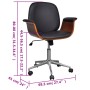Drehbarer Sessel aus Bugholz und Kunstleder von vidaXL, Bürostühle - Ref: Foro24-241057, Preis: 189,64 €, Rabatt: %