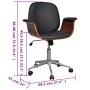 Drehbarer Sessel aus Bugholz und Kunstleder von vidaXL, Bürostühle - Ref: Foro24-241057, Preis: 208,64 €, Rabatt: %