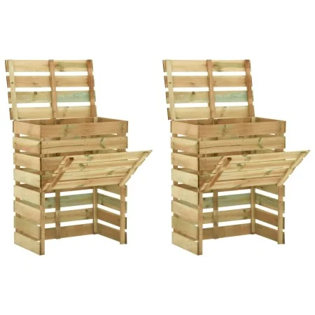 Sheet composters 2 pcs pine wood 80x50x100 cm by vidaXL, Composters - Ref: Foro24-3078136, Price: 134,88 €, Discount: %