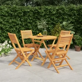 5-piece solid teak wood garden dining set by vidaXL, Garden sets - Ref: Foro24-3155022, Price: 402,89 €, Discount: %
