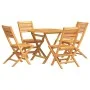 5-teiliges Garten-Esszimmerset aus massivem Teakholz von vidaXL, Gartensets - Ref: Foro24-3155022, Preis: 402,87 €, Rabatt: %