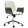 Bürostuhl aus Bugholz und weißem Kunstleder von vidaXL, Bürostühle - Ref: Foro24-283126, Preis: 147,85 €, Rabatt: %