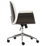 Bürostuhl aus Bugholz und weißem Kunstleder von vidaXL, Bürostühle - Ref: Foro24-283126, Preis: 147,85 €, Rabatt: %