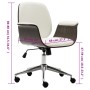 Bürostuhl aus Bugholz und weißem Kunstleder von vidaXL, Bürostühle - Ref: Foro24-283126, Preis: 147,85 €, Rabatt: %
