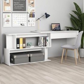 Eckschreibtisch aus weißem Sperrholz 200x50x76 cm von vidaXL, Schreibtische - Ref: Foro24-801098, Preis: 106,67 €, Rabatt: %