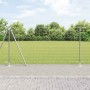 Reja con postes Plateado 1.2 x 25 m Acero