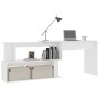 Eckschreibtisch aus weißem Sperrholz 200x50x76 cm von vidaXL, Schreibtische - Ref: Foro24-801098, Preis: 106,67 €, Rabatt: %