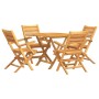 5-teiliges Garten-Essset aus massivem Teakholz von vidaXL, Gartensets - Ref: Foro24-3155023, Preis: 406,75 €, Rabatt: %