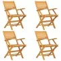Juego de comedor para jardín 5 piezas madera maciza de teca de vidaXL, Conjuntos de jardín - Ref: Foro24-3155023, Precio: 404...