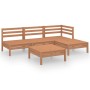 Gartenmöbel-Set 5-teilig aus massivem honigbraunem Kiefernholz von vidaXL, Gartensets - Ref: Foro24-3082635, Preis: 252,04 €,...