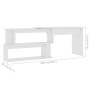 Escritorio de esquina madera contrachapada blanco 200x50x76 cm de vidaXL, Escritorios - Ref: Foro24-801098, Precio: 109,49 €,...