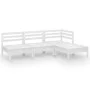 Gartenmöbel-Set 4-teilig aus massivem weißem Kiefernholz von vidaXL, Gartensets - Ref: Foro24-3082628, Preis: 200,46 €, Rabat...