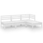 Gartenmöbel-Set 4-teilig aus massivem weißem Kiefernholz von vidaXL, Gartensets - Ref: Foro24-3082628, Preis: 203,09 €, Rabat...