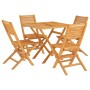 Juego de comedor para jardín 5 piezas madera maciza de teca de vidaXL, Conjuntos de jardín - Ref: Foro24-3155040, Precio: 390...