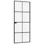 Innentür aus gehärtetem Glas und schwarzem Aluminium, 83 x 201,5 cm von vidaXL, Türen für zu Hause - Ref: Foro24-153663, Prei...