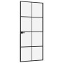 Innentür aus gehärtetem Glas und schwarzem Aluminium, 83 x 201,5 cm von vidaXL, Türen für zu Hause - Ref: Foro24-153663, Prei...