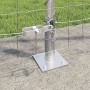 Reja con postes Plateado 1.2 x 10 m Acero