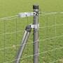Reja con postes Plateado 1.2 x 10 m Acero