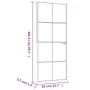 Innentür aus gehärtetem Glas und schwarzem Aluminium, 83 x 201,5 cm von vidaXL, Türen für zu Hause - Ref: Foro24-153663, Prei...