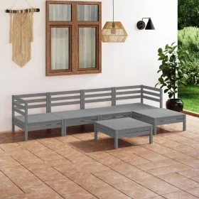 9-piece solid pine wood garden furniture set in gray. by vidaXL, Garden sets - Ref: Foro24-3082684, Price: 308,63 €, Discount: %