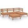 Gartenmöbel-Set 5-teilig aus massivem honigbraunem Kiefernholz von vidaXL, Gartensets - Ref: Foro24-3082675, Preis: 286,84 €,...