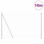 Reja con postes Plateado 1.5 x 10 m Acero