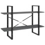 Solid pine wood 2-level shelf in gray, 100x30x70 cm by vidaXL, Bookcases and shelves - Ref: Foro24-806474, Price: 39,65 €, Di...