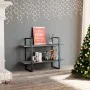 Solid pine wood 2-level shelf in gray, 100x30x70 cm by vidaXL, Bookcases and shelves - Ref: Foro24-806474, Price: 39,65 €, Di...
