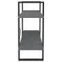 Solid pine wood 2-level shelf in gray, 100x30x70 cm by vidaXL, Bookcases and shelves - Ref: Foro24-806474, Price: 39,65 €, Di...