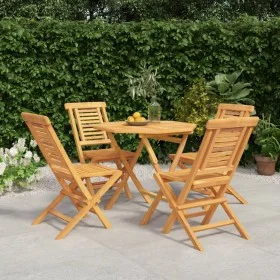 5-piece garden dining set solid teak wood by vidaXL, Garden sets - Ref: Foro24-3155025, Price: 412,54 €, Discount: %