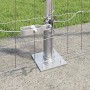 Reja con postes Plateado 1.6 x 10 m Acero