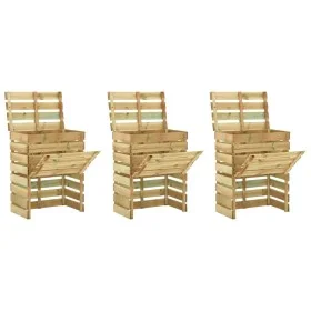 Compostadores de láminas 3 uds madera de pino 80x50x100 cm de vidaXL, Compostadores - Ref: Foro24-3078137, Precio: 200,53 €, ...