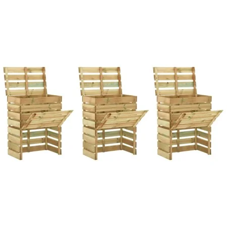 Sheet composters 3 pcs pine wood 80x50x100 cm by vidaXL, Composters - Ref: Foro24-3078137, Price: 200,53 €, Discount: %