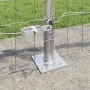 Reja con postes Plateado 0.4 x 50 m Acero