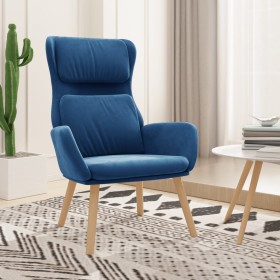 Sillón de relax de terciopelo azul