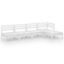 Gartenmöbel-Set 5-teilig aus massivem weißem Kiefernholz von vidaXL, Gartensets - Ref: Foro24-3082658, Preis: 249,20 €, Rabat...
