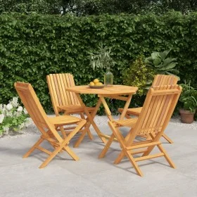 5-piece garden dining set solid teak wood by vidaXL, Garden sets - Ref: Foro24-3155027, Price: 426,25 €, Discount: %