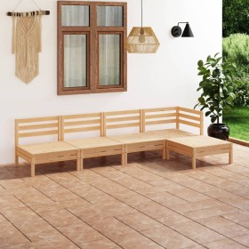 Gartenmöbel-Set 5-teilig aus massivem Kiefernholz von vidaXL, Gartensets - Ref: Foro24-3082657, Preis: 220,01 €, Rabatt: %