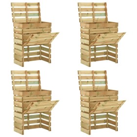Compostadores de láminas 4 uds madera de pino 80x50x100 cm de vidaXL, Compostadores - Ref: Foro24-3078138, Precio: 288,33 €, ...