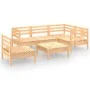 6-teiliges Gartenmöbel-Set aus massivem Kiefernholz von vidaXL, Gartensets - Ref: Foro24-3082722, Preis: 256,39 €, Rabatt: %