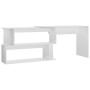 Eckschreibtisch aus glänzend weißem Sperrholz, 200 x 50 x 76 cm von vidaXL, Schreibtische - Ref: Foro24-801104, Preis: 132,29...