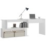 Eckschreibtisch aus glänzend weißem Sperrholz, 200 x 50 x 76 cm von vidaXL, Schreibtische - Ref: Foro24-801104, Preis: 132,29...