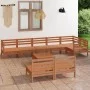 Garden furniture set 9 pieces solid honey brown pine wood by vidaXL, Garden sets - Ref: Foro24-3082892, Price: 495,41 €, Disc...